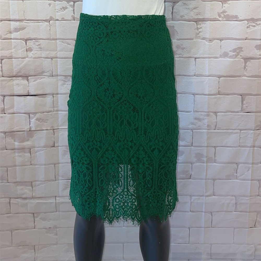 Lulus Green Lace Skirt (Altered)